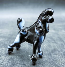 Art Glass Poodle Figurine