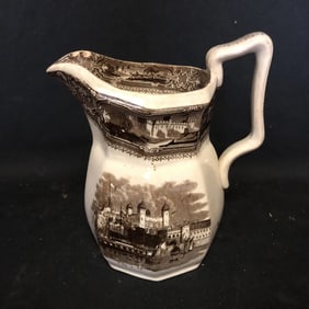 7 1/4” Staffordshire Tower Of London Pitcher