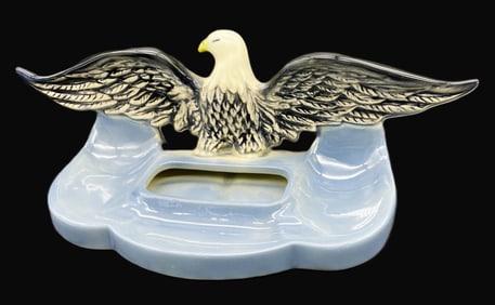 MCCOY POTTERY AMERICAN EAGLE DRESSER CADDY 1950S SWANK