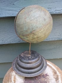 Antique Tin Globe Atlas World Russia Pre 1917