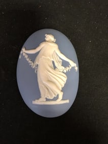 4 1/4” Shafer & Vater Jasperware Plaque
