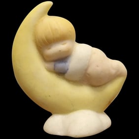 1985 Halmark Heartline by Joan Walsh Anglund -Child on Moon F5002 Miniature