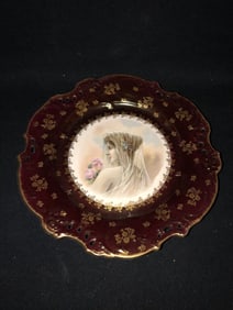 8 1/4” Bavarian Porcelain Portrait Plate