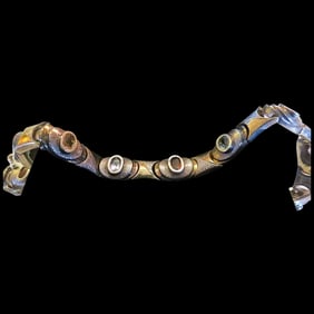 525 14k Gold thai Silver Multi Gem Bracelet