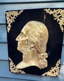 19th Century George Washington brass sculpture for display