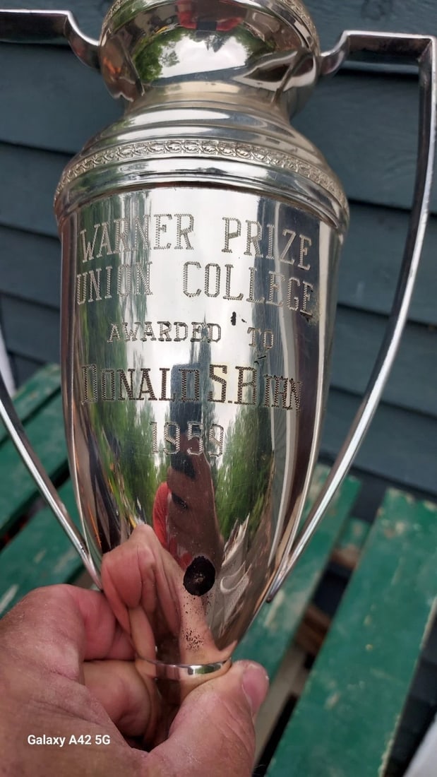 Union College Loving cup Trophy Silverplate Walker prize 1959 (1 of 4)