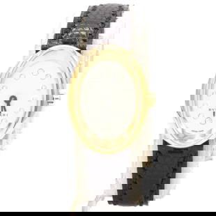 Bulgari Oval 18K watch: Magnifique montre Bulgari Oval, modèle OV27G. - Boitier oval en or jaune 18 carats, fond clippé, couronne cannelée. - Dimensions : 27 x 20 mm. - Joli cadran blanc, mouvement à quar