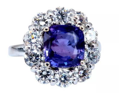 GIA Certified 3.48ct Natural Purple No Heat Sapphire Diamonds Ring 14kt #12342: Title GIA Certified 3.48ct Natural Purple No Heat Sapphire Diamonds Ring 14kt #12342 $25,000.00 PRODUCT DESCRIPTION Purple Cluster Halo GIA Certified 3.48ct. Natural Sapphire ring. Report: 1357608728