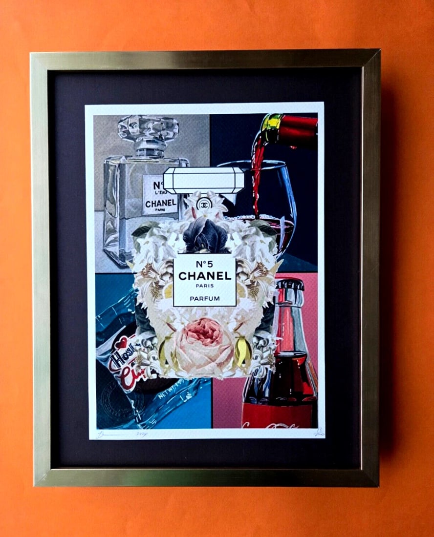 Death NYC Original FramedPop Art Hand Signed MY POP ART COLLAGE CHANEL COA #8 (1 of 3)
