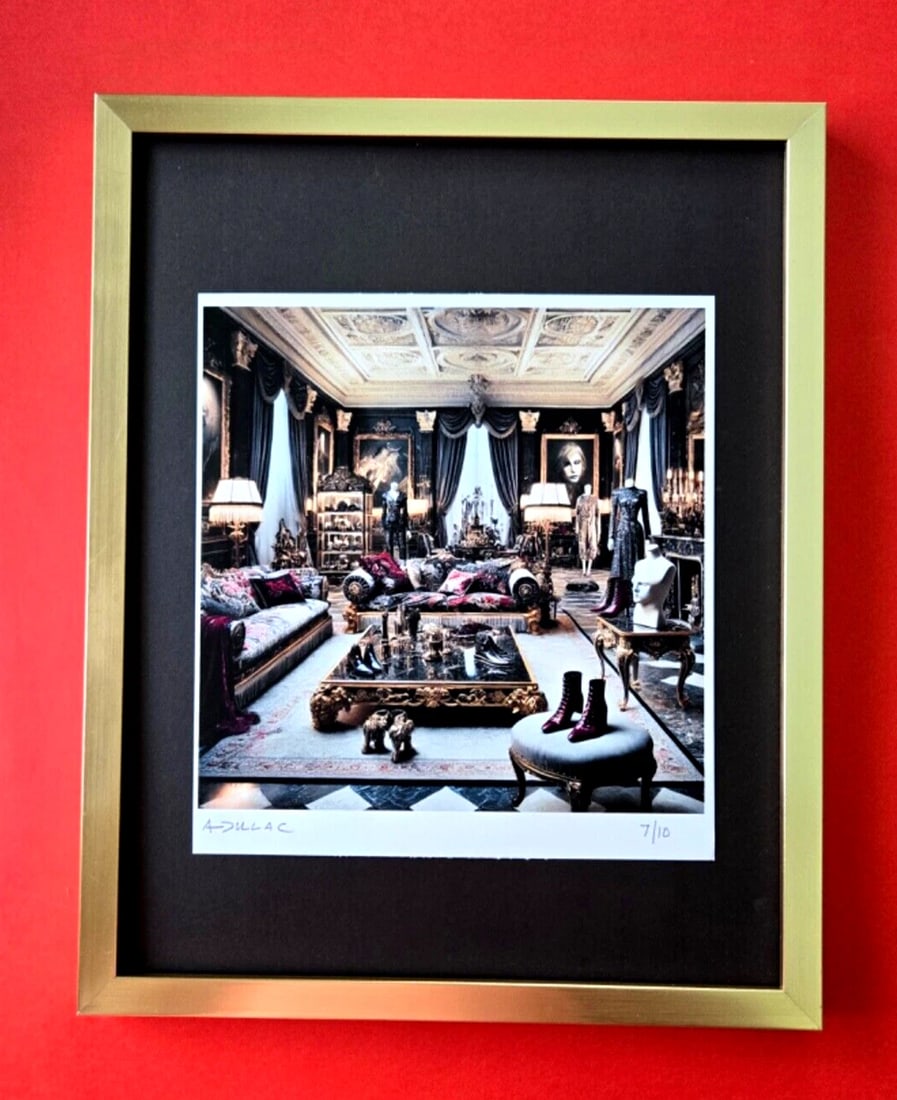 ALEXANDER DULAC ALEXANDER MCQUEEN Hand Signed Authentic Print LtdEd of 10 COA!: Up for Sale is this Beautiful and Elegant Hand Signed Authentic Giclee by renowned contemporary artist ALEXANDER DU LAC " ALEXANDER MCQUEEN SPIRIT" The print is mounted and framed. The area covered by