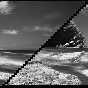 Rocks, Combe Martin, North Devon [Infrared Film] - Silver Gelatin: Title: Rocks, Combe Martin, North Devon [Infrared Film] - Silver Gelatin Photograph - Limited Edition of 10 Artist: Paul Cooklin Origin: United Kingdom Medium: Photography, Black & White on Paper Dime