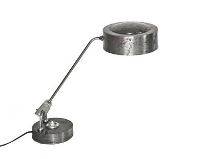 FRENCH MODERNIST JUMO DESK LAMP mid century large reflector: The lamp Jumo first introduced as task lamp for industrial office use became videly use in France from the 1940's until the 1970's, there are more than 45 models .Created at Bagnolet France the name