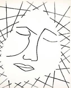 1951 Francoise Gilot Lithograph 14 The dream-2: Artist: Francoise Gilot Country: France Title: The Dream 2 Medium: Lithograph 14 Marks: Not signed, not numbered paper: Maurais Vellum 11 x 9 inch Printed: 1951 by Mourlot Provenance: Pages D'Am