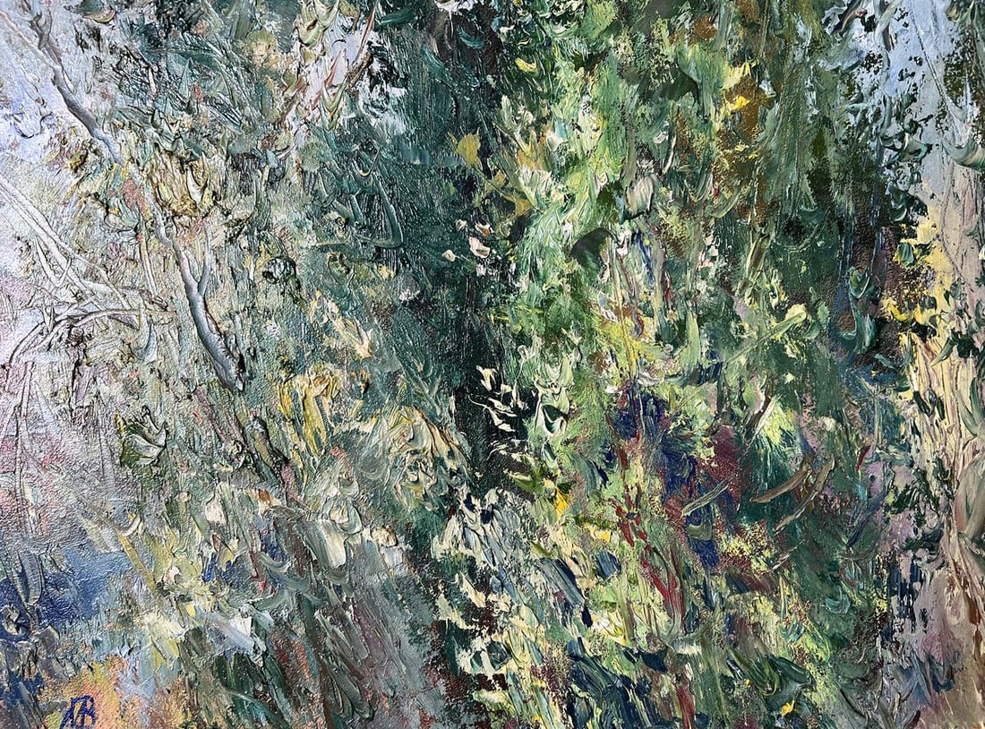 Oil painting Poplars V. Mishurovsky (1 of 8)