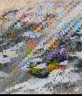 Abstract oil painting Still life with wildflowers Mazur Vladimir: 88AAA *** ABOUT THIS PAINTING *** * TITLE: "Still life with wildflowers" * ARTISTS: Mazur Vladimir * SIZE: 28x24 cm/'11.02x9.44 inches' * MEDIUM: oil, canvas * HAND PAINTED: Original painting from our