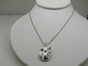 Sterling Carolyn Pollack Relios Family Necklace 3-D, 18"
