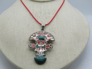 Vintage Peruvian Tumi Inlaid Necklace, Spiny Oyster & More