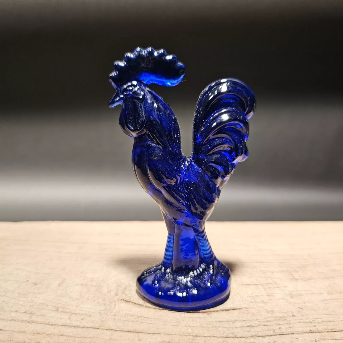 Cobalt Blue Depression Glass Rooster Chicken (1 of 19)