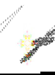 13" Stained Glass Cross Window Hanging Panel Suncatcher: 13" x 7.7" Beautiful reproduction handmade cross design, handcrafted with tiffany-stained glass. The hand crafted Tiffany panel is made up of hand cut, stained art glass and glass beads, expertly piec