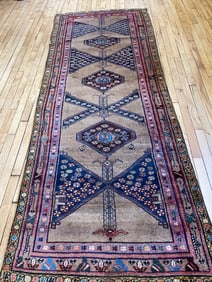 Vintage Kurdish Runner 3'9'' X 10'1'', Item # 78010