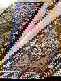 Vintage Hamadan Runner 3'3'' X 7'5'', Item # 78011: Description: Type: HAMADAN Origin: NORTHWEST PERSIA Circa: 1930 Size/Feet & Inches: 3'3'' x 7'5'' Size/Meters: 0.99 x 2.26 $$ Item Number: 78011Additional Note: We can not guarantee color accuracy