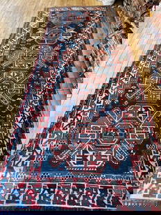 Antique Kurdish Runner 4'2'' X 11'9'', Item # 78016: Description: Type: KURDISH Origin: West Persia Circa: 1920 Size/Feet & Inches: 4'2'' x 11'9'' Size/Meters: 1.27 x 3.58 $$ Item Number: 78016Additional Note: We can not guarantee color accuracy based