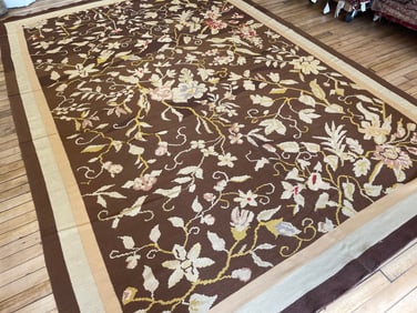 Vintage Aubusson Carpet 9'7'' X 11'6'', Item # 78088