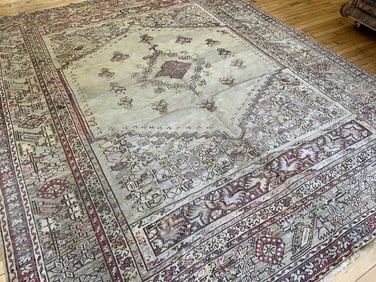 Vintage Ghiordes Carpet 9'0'' X 11'0'', Item # 78240