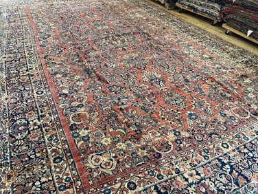 Vintage Sarouk Carpet 12'0'' X 19'6'', Item # 78246