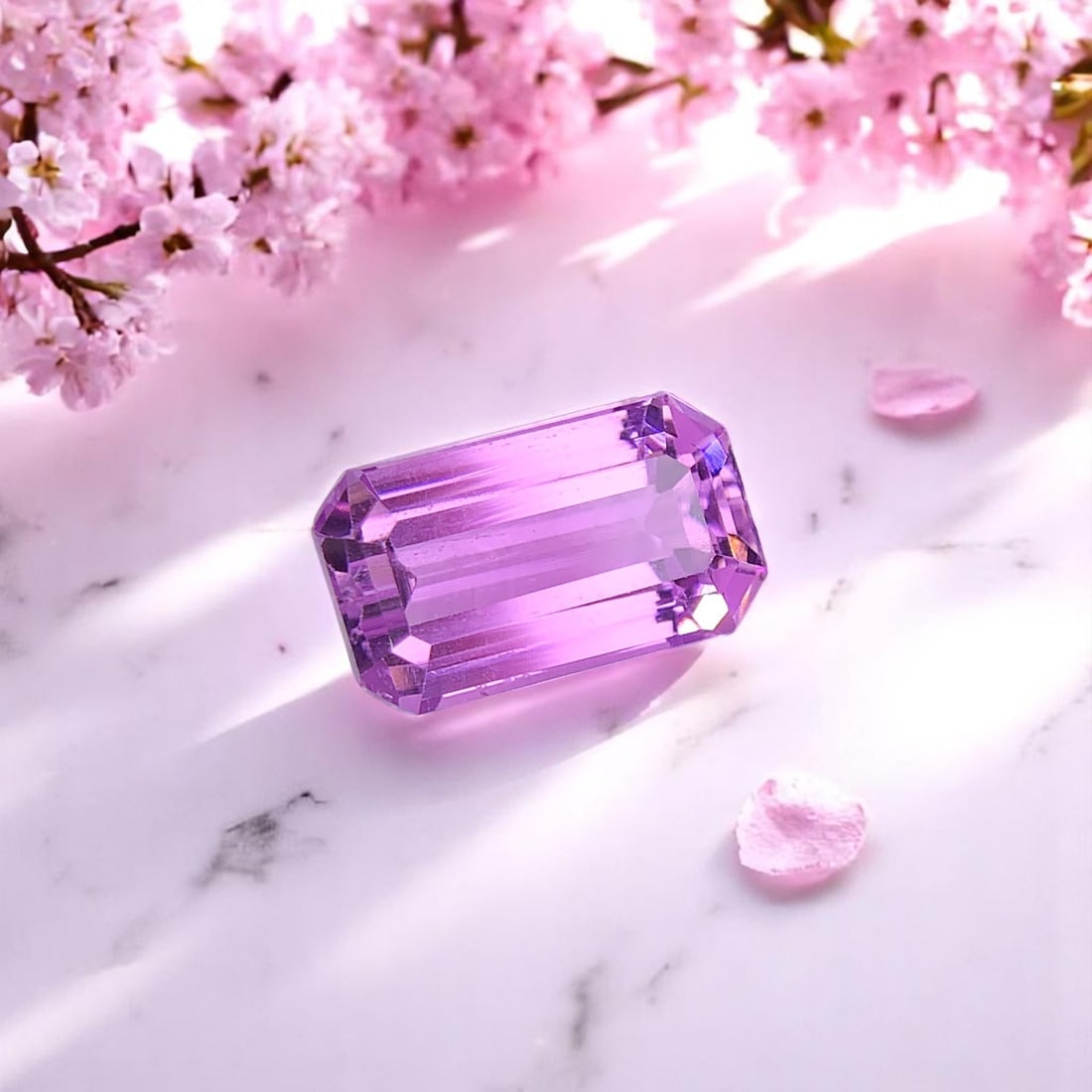 Deep Pink Kunzite Ring Stone, Natural Kunzite Gemstone For Jewelry (1 of 5)