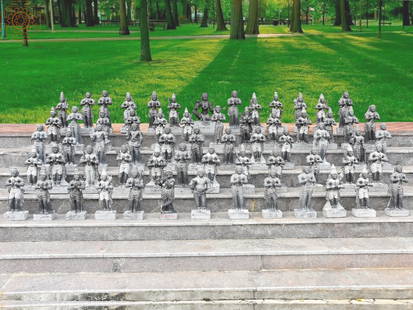 Granite Stone Nayanmar Statue (Set of 63): Title: Granite Stone Nayanmar Statue (Set of 63) Description: Granite Stone Statue Height: 16 inch Width: 10 inch Depth: 6 inch Weight: 384 kg Reserve: $40,536.00 Shipping: Domestic: Shipping rates ar