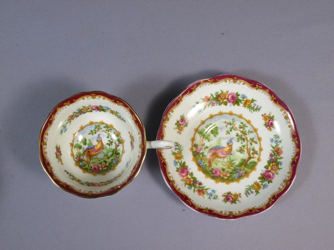 Royal Albert Chelsea Bird Coffee Tea Cup Saucer Set Vintage England: This is a gorgeous set of Tea/Coffee Cup and Saucer. The set is made by Royal Albert in England in Chelsea Bird pattern. It is properly marked with Royal Albert Crown China back stamp. The pattern is