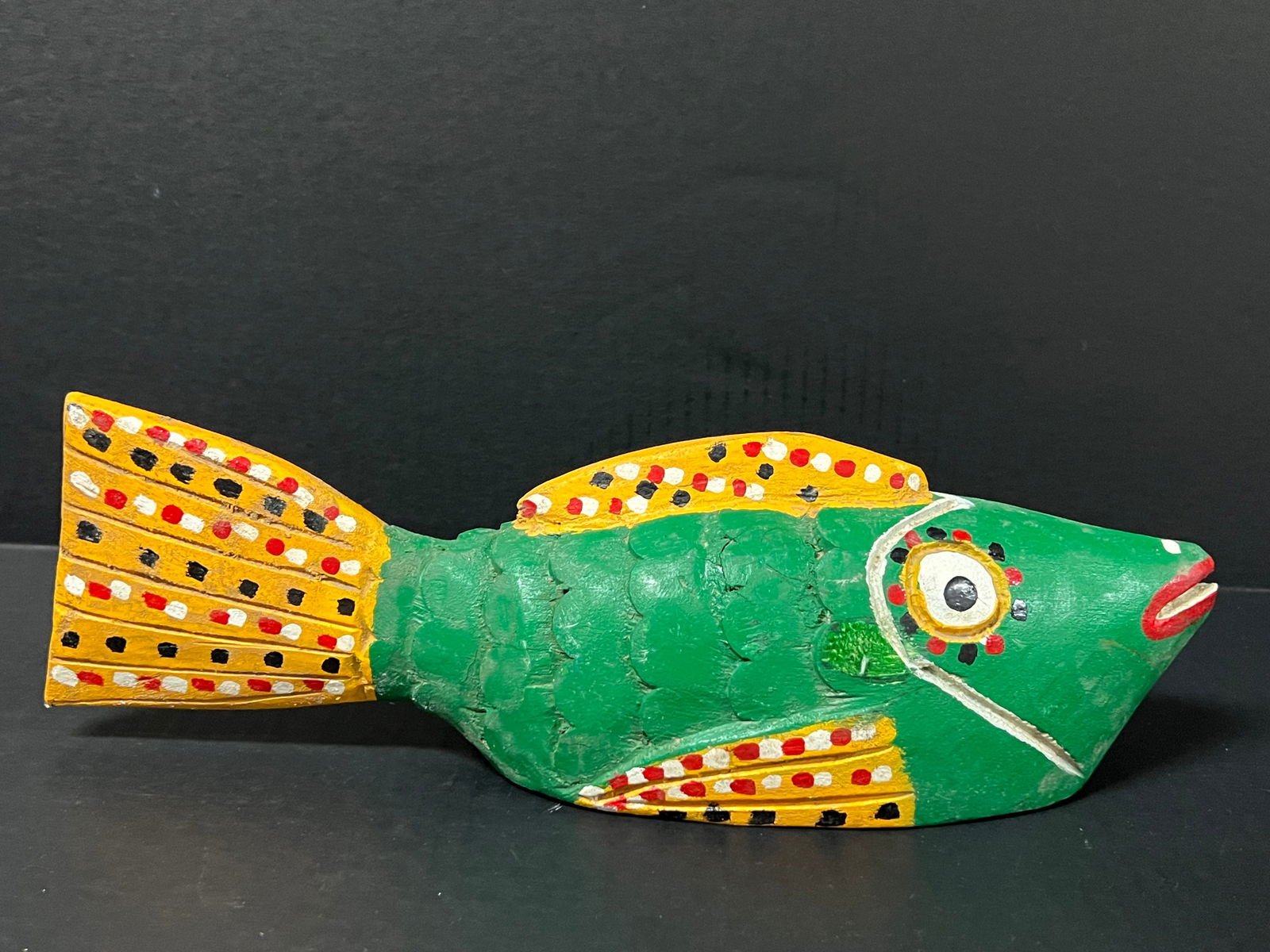 African Art Bozo Painted Puppet Fish (1 of 8)