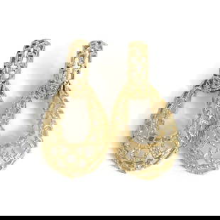 Vintage 1970's Oval Filigree Loop Dangle Drop Earrings 14K Yellow Gold, 19.65 Gr: Vintage 1970's Oval Filigree Loop Dangle Drop Earrings 14K Yellow Gold, 19.65 Gr These are beautiful door knocker earrings! Please let us know if you have any questions. Circa: 1970's Metal: 14K yello