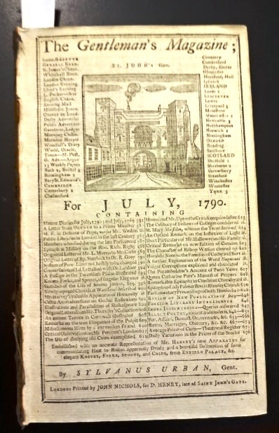 1790 Gentlemans Magazine Slave Trade (1 of 6)