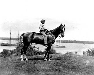1864, NEGRO BOY ON GEN. RAWLINS HORSE