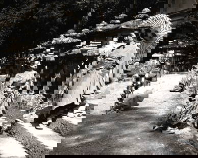 1906, Stone lanterns at the Temple of Kasuga, Japan: Title: 1906, Stone lanterns at the Temple of Kasuga, Japan Artist/Source: H.C. White Co. Original Date: SEE TITLE Dimensions: 8X10 Description: || UNITED STATES SHIPPING ONLY! || This lot is a Dye Bas