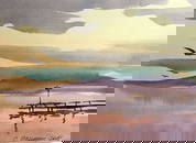 Watercolor painting Sunrise Svetlana Gramm