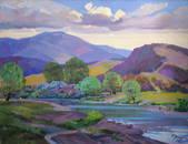 Usik Stepan (Ukrainian artist), "Above Uzh river", oil on canvas