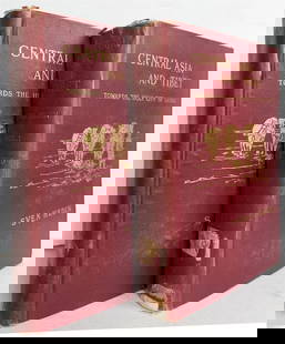 1903 CENTRAL ASIA & TIBET TOWARDS HOLY CITY of LASSA 2 VOLS antique ILLUSTRATED: CENTRAL ASIA and TIBET TOWARDS THE HOLY CITY of LASSA With 420 illustrations from drawings and photographs, eight full-page coloured illustrations from paintings, and five maps, mostly by the author
