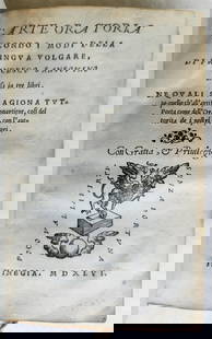 1546 ART of ORATORY by FRANCESCO SANSOVINO antique 16th CENTURY in Italian: Sansovino, Francesco L'ARTE ORATORIA SECONDA I MODI DELLA LINGVA VOLGARE di FRANCESCO SANSOVINO The art of oratory according to the methods of the vernacular Language Venice, Giovanni Griffio ; 1546.