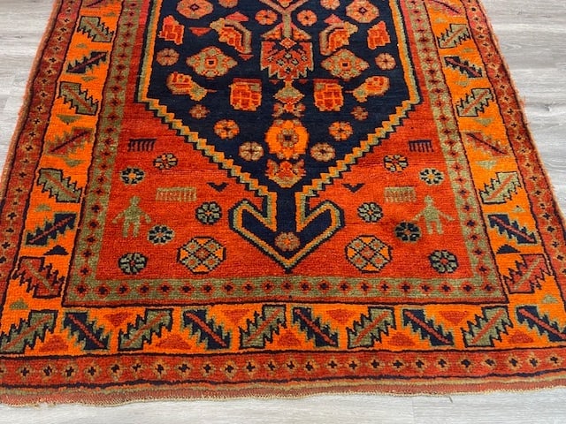 Antique Persian Kurd Rug-5224: Title:Antique Persian Kurd Rug-5224 Description:All over Persian Antique Kurd Bidjar Rug from northwest Persia, size 4 ft.5 inches by 9 ft. 2 inches, circa 1940 in excellent condition with all origina