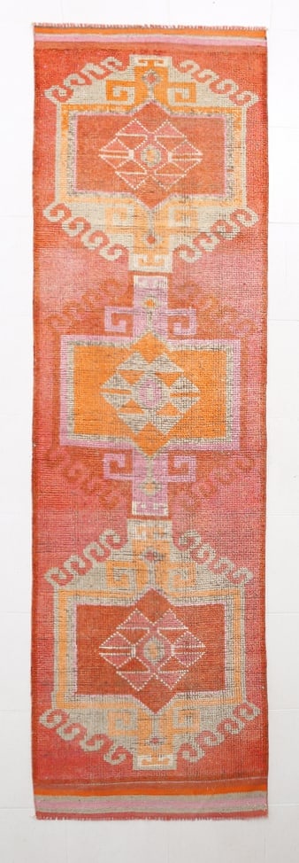 10'7'' x 3'0'' Vintage Wool Runner Rug - 23671 (1 of 20)