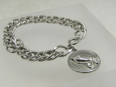 Vintage Serenity Prayer Charm Bracelet, 9.5mm, 7.25"