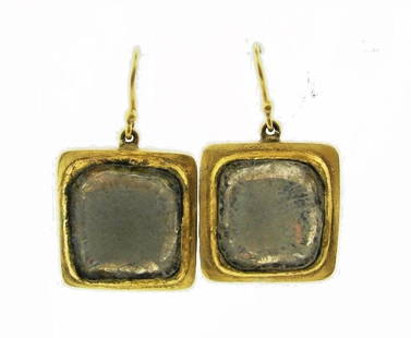 RARE 22k Yellow Gold & Rose Cut Diamond Earrings Circa 1890s: DK 22k Yellow Gold & Rose Cut Diamond Earrings Circa 1890s · This is a must for any collector. · The weight is 19.1 grams. · The length is 1 ½ inches. The width is 1/8 of an inch.