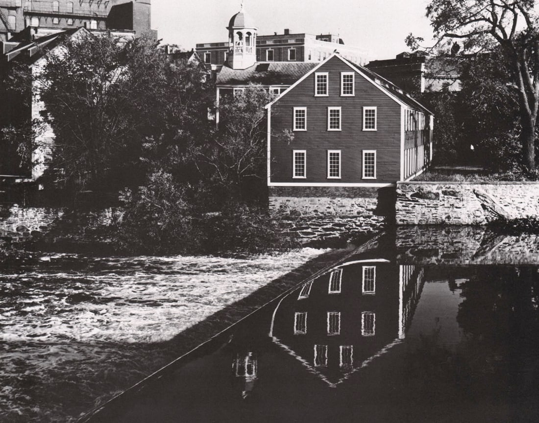 BERENICE ABBOTT - Mill, Pawtucket, RI: Artist: BERENICE ABBOTT Print Title: Mill, Pawtucket, RI Medium: Duotone Photo-lithograph Printed in: Japan, 1980’s Image Size: approx. 8 x 9.5” Berenice Abbott (1898 – 1991),was an