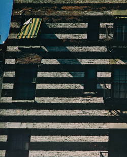 WERNER BISCHOF - House with fire escapes, NY East End: Artist: WERNER BISCHOF Print Title: House with fire escapes, NY East End Medium: Sheet-fed Gravure Printing Date: 1950s Printed in Switzerland Image Size: 11 x 8 inches Werner Bischof (1916-1954) was