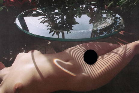 LUCIEN CLERGUE - Female Figure/light and shadow: Artist: LUCIEN CLERGUE Print Title: Female Figure/light and shadow Medium: Color Photo-lithograph Printing Date: 1980s Printed in France Image Size: 5.5 X 8.25 inches Lucien Clergue August 14, 1934 ��