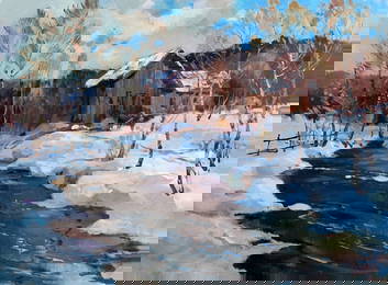 Oil painting After the night snowstorm Yuriy Suprunchuk