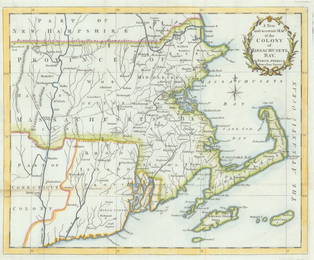 A New & accurate Map of the Colony of Massachusets Bay&#8230; Universal Magazine 1780